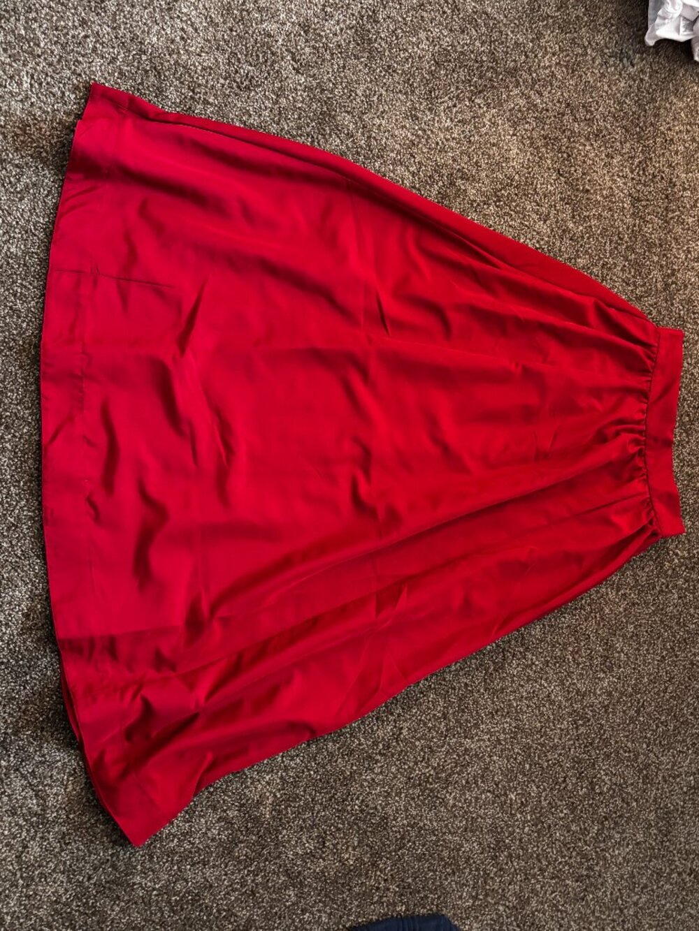 Women's Red Maxi Skirt